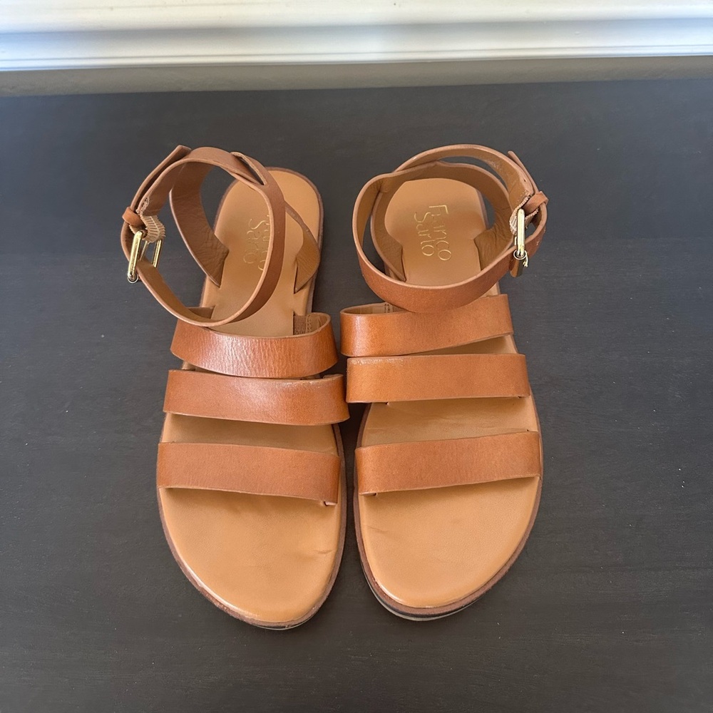 Franco Sarto Kyson Tan Leather Sandal - Picture 3 of 7